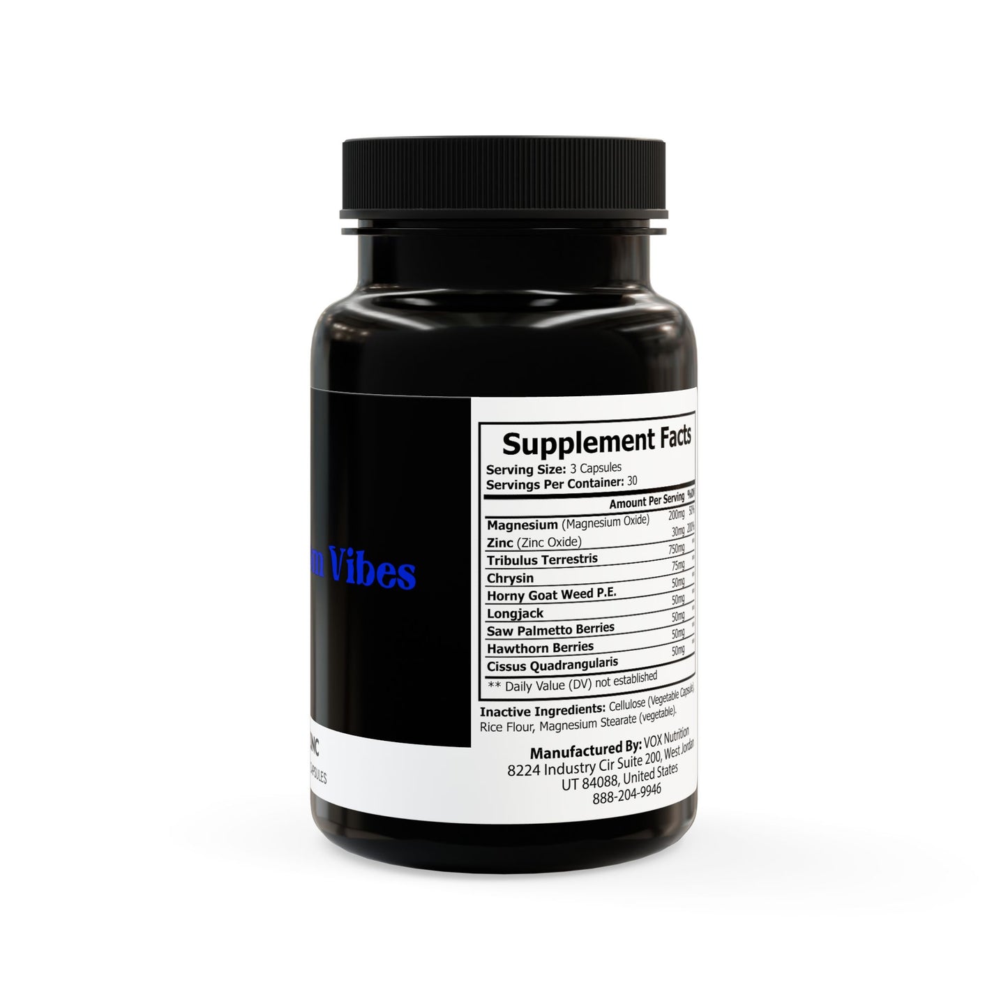 Magnesium Zinc Supplement (90 Capsules) - by Phantom Vibes