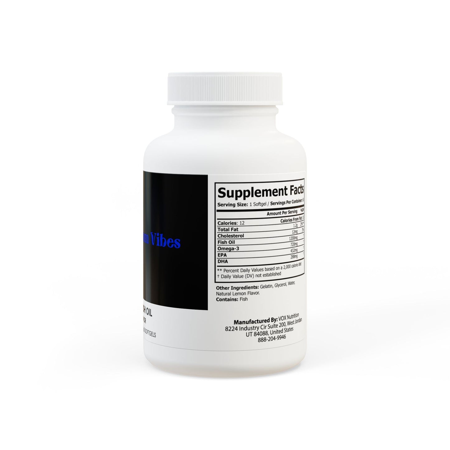 Omega 3 Fish Oil Supplement (60 Softgels) - by Phantom Vibes