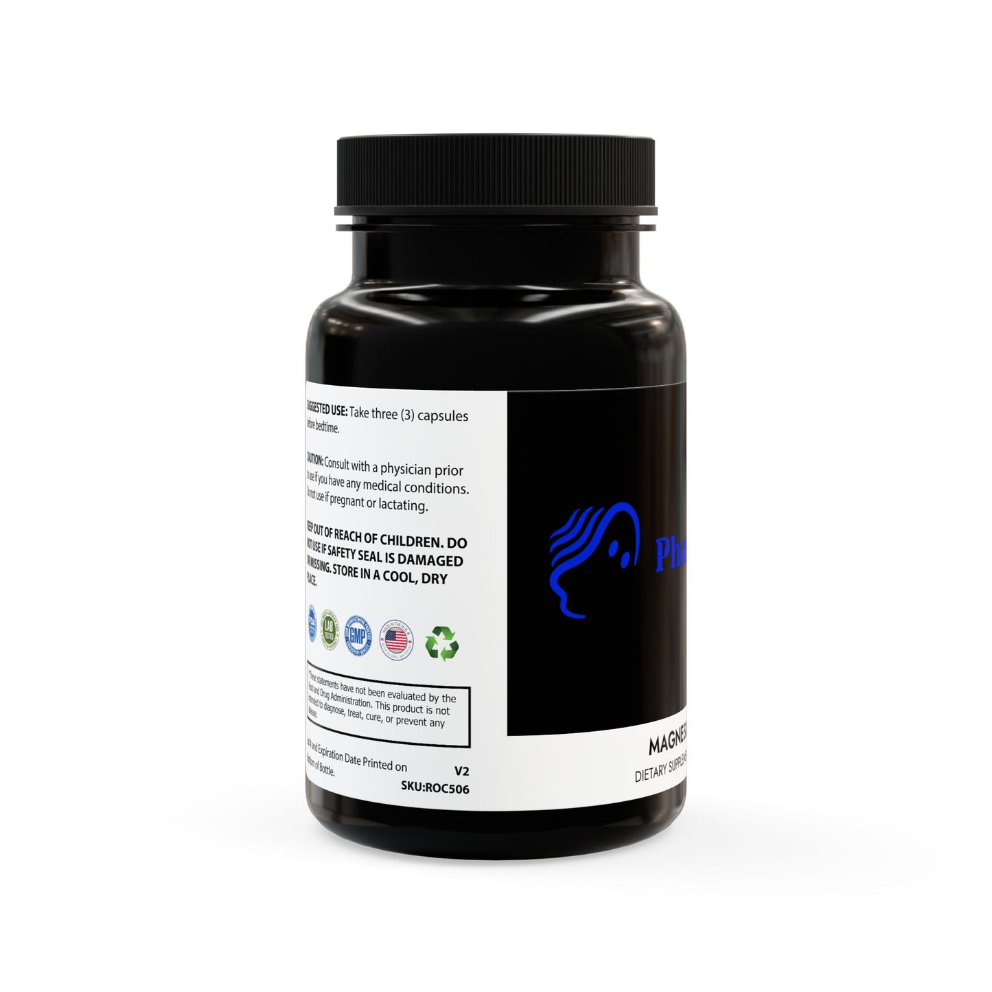Magnesium Zinc Supplement (90 Capsules) - by Phantom Vibes