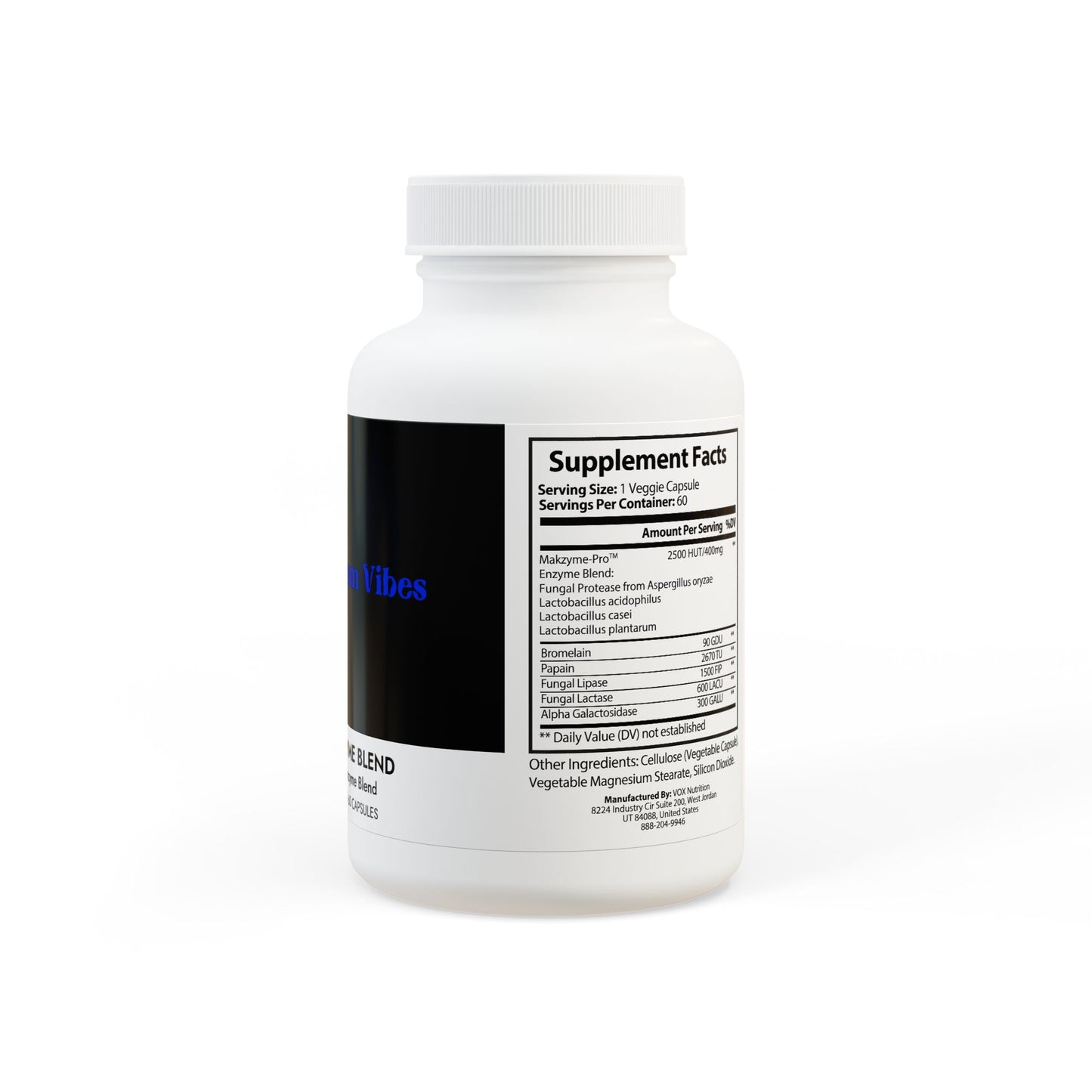 Digestive Enzyme Blend Supplement (60 Capsules) - by Phantom Vibes
