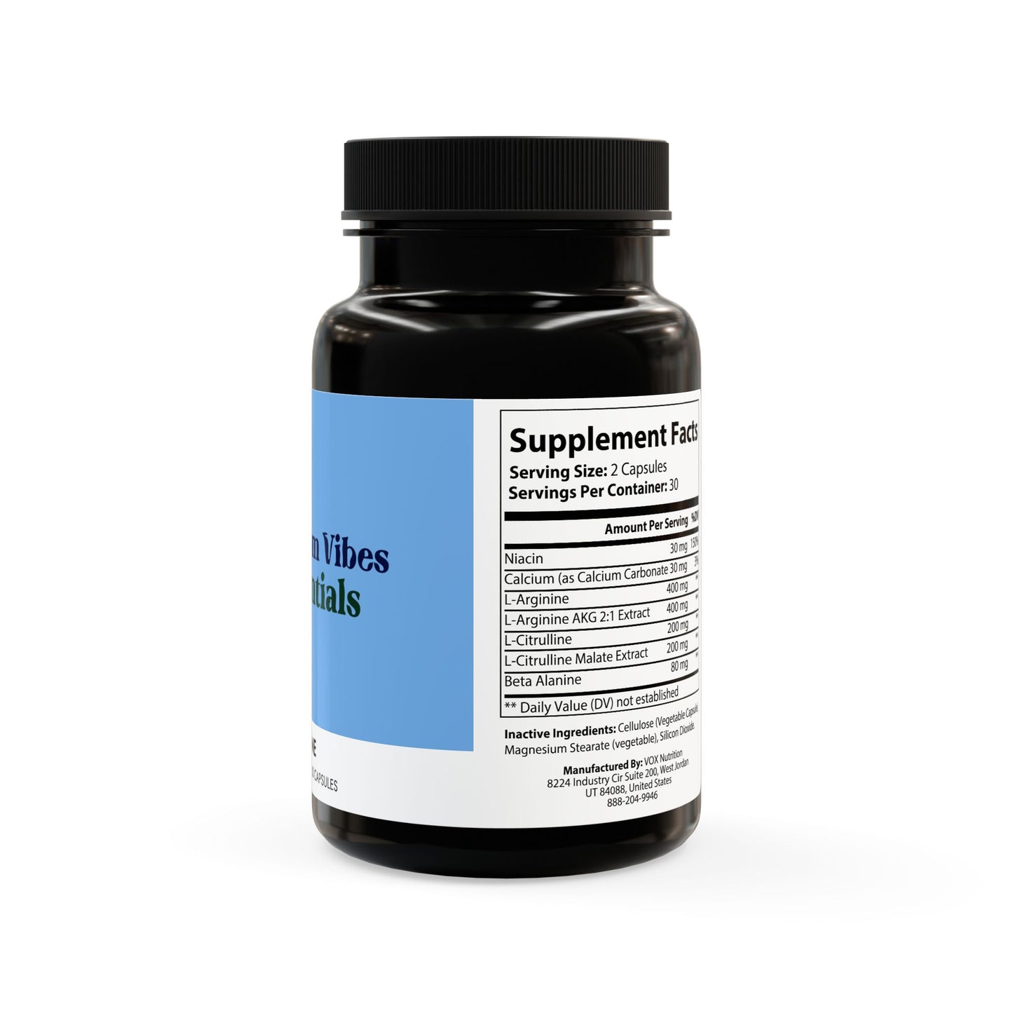 L-Arginine Supplement (60 Capsules) - by Phantom Vibes
