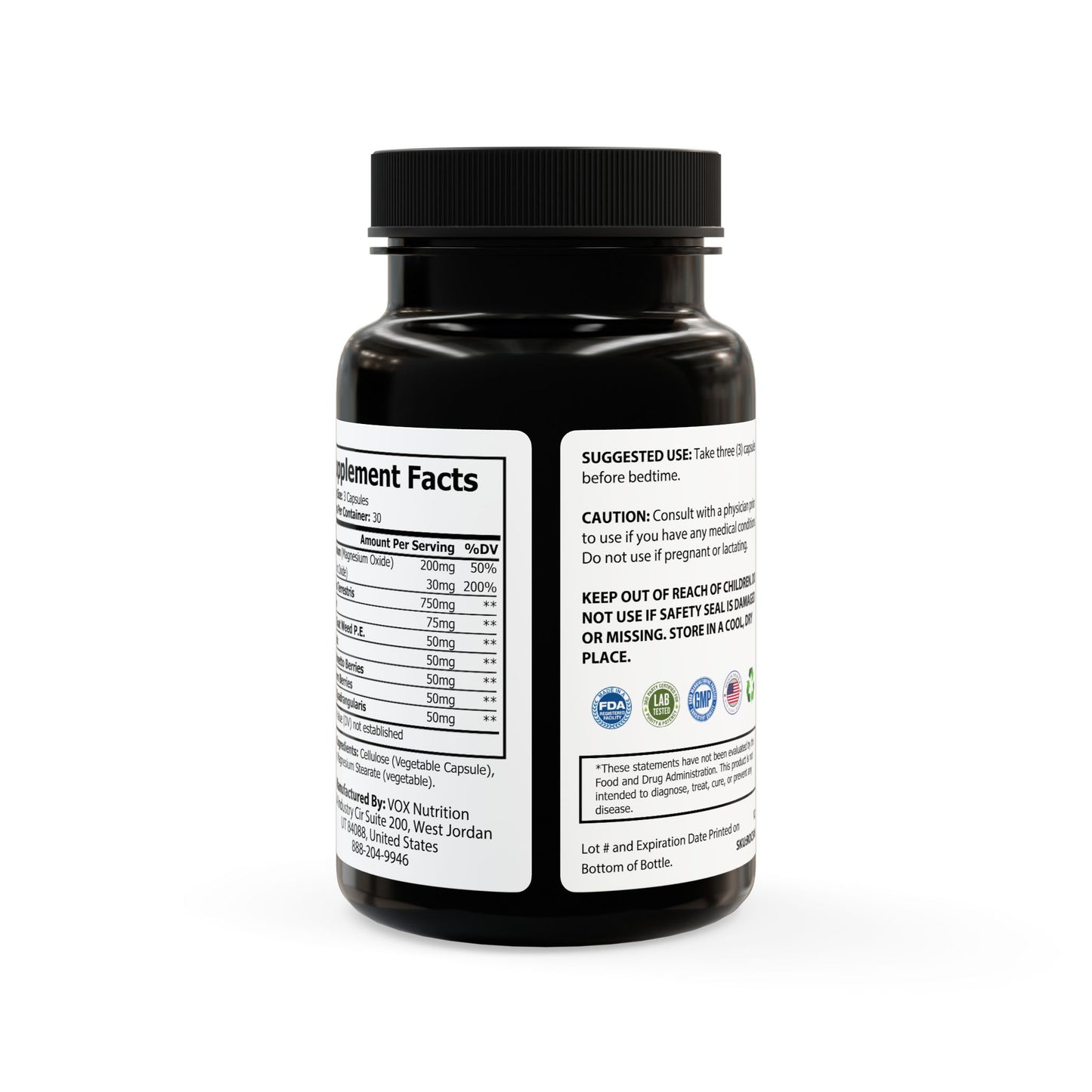 Magnesium Zinc Supplement (90 Capsules) - by Phantom Vibes