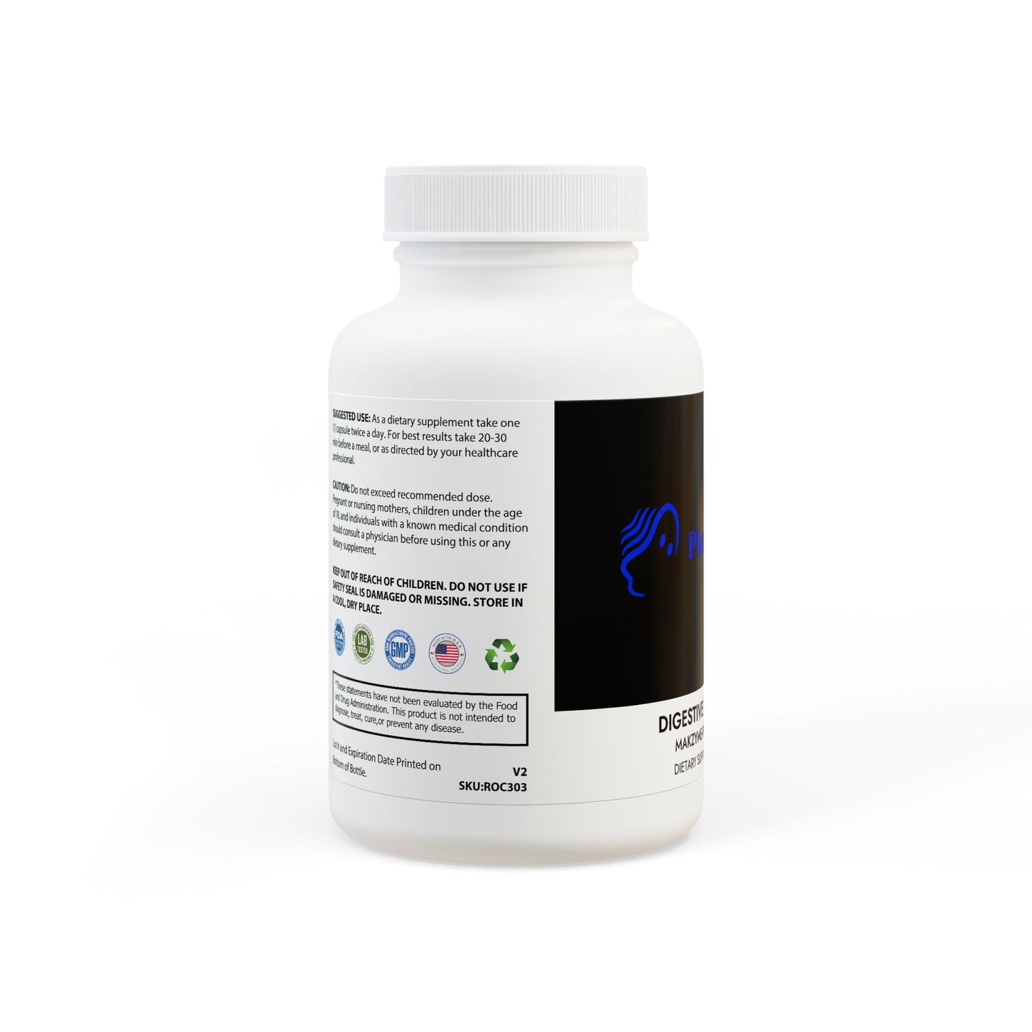 Digestive Enzyme Blend Supplement (60 Capsules) - by Phantom Vibes