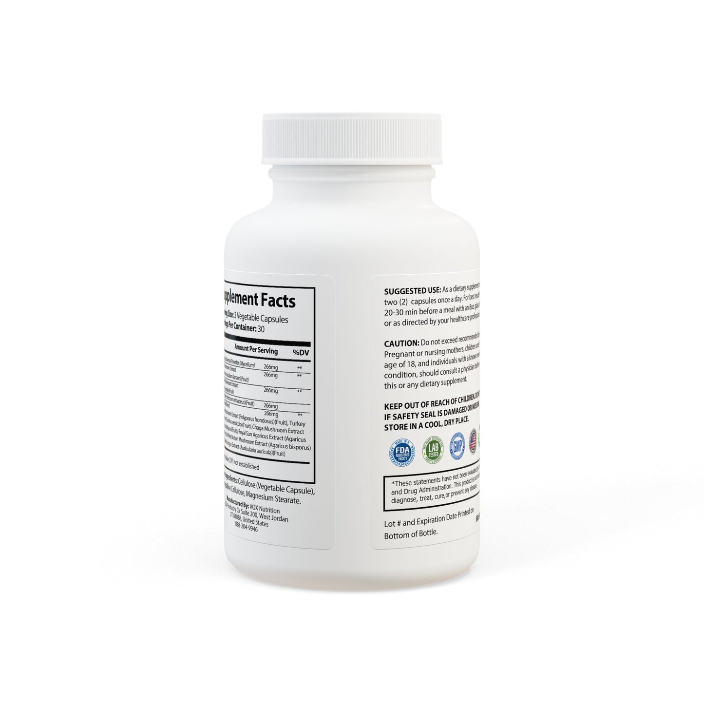 Mushroom Blend Supplement (60 Capsules) - by Phantom Vibes