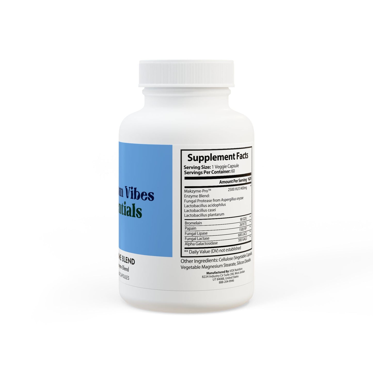 Digestive Enzyme Blend Supplement (60 Capsules) - by Phantom Vibes