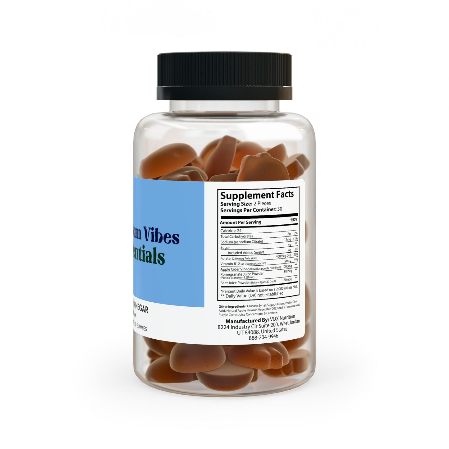 Apple Cider Vinegar Gummies (60 Gummies) - by Phantom Vibes