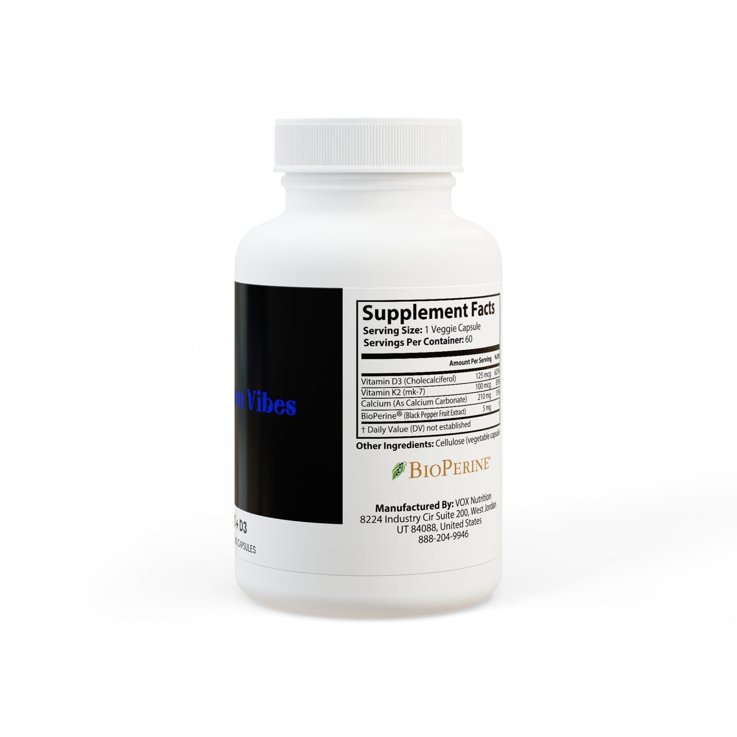 Vitamin K2 + D3 Supplement (60 Capsules) - by Phantom Vibes