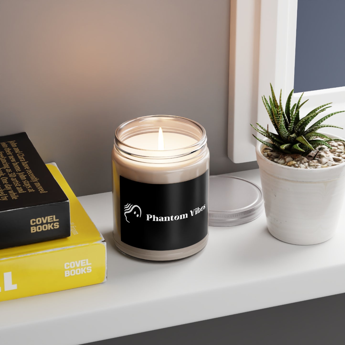 Phantom Vibes Scented Candle - Eco-friendly 9oz Aromatherapy Candle for Relaxation and Home Decor
