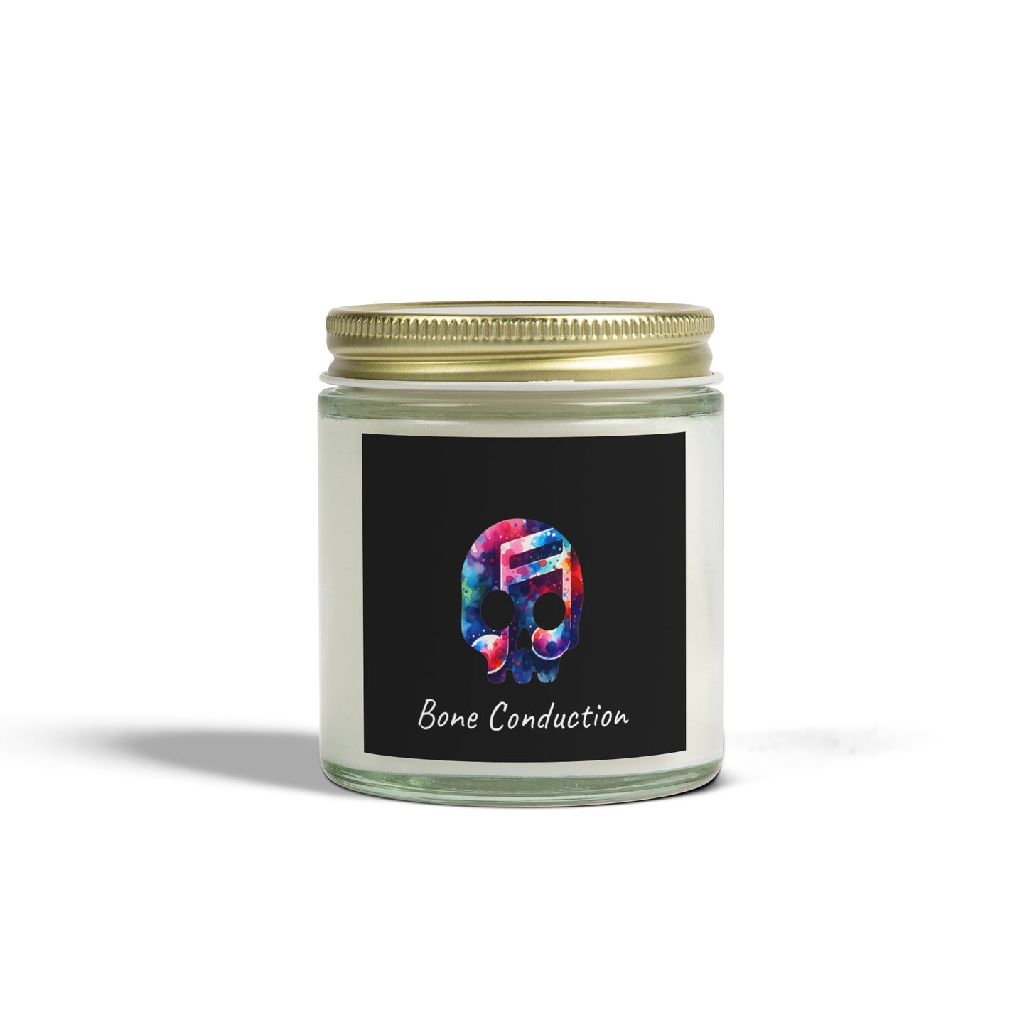 Bone Conduction Scented Candle - Coconut Apricot Wax (4oz, 9oz) - Vibrant Aromatherapy for Music Lovers