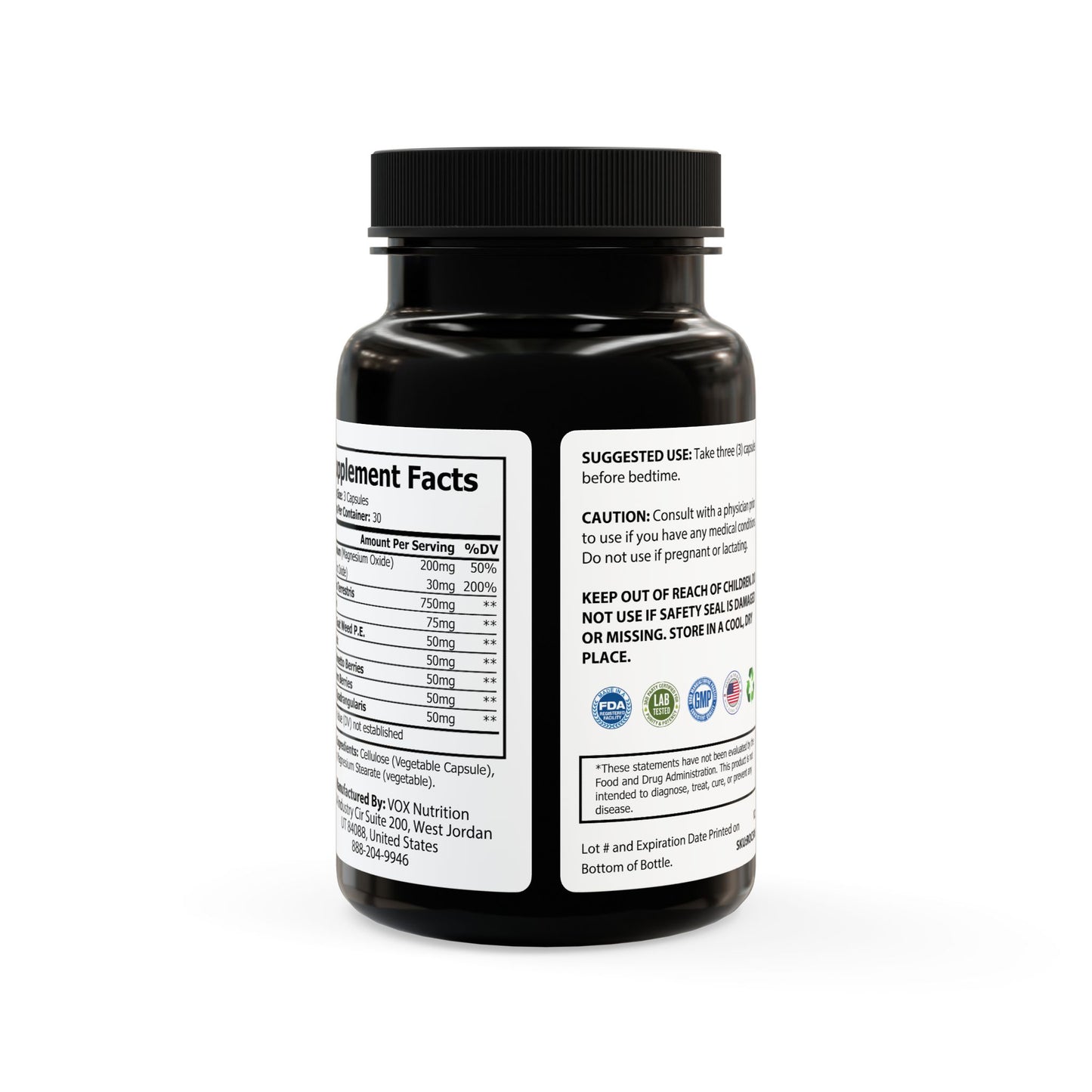 Magnesium Zinc Supplement (90 Capsules) - by Phantom Vibes