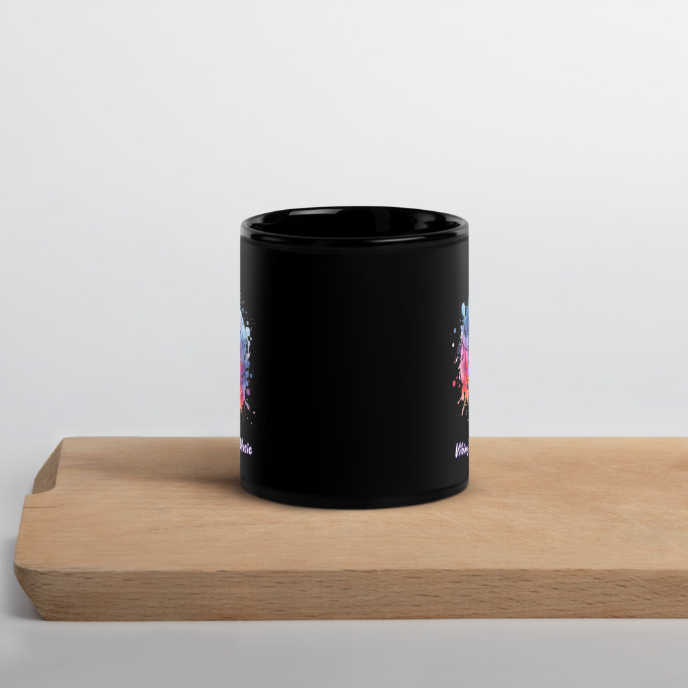 Vibing To The Music | Black Glossy Mug