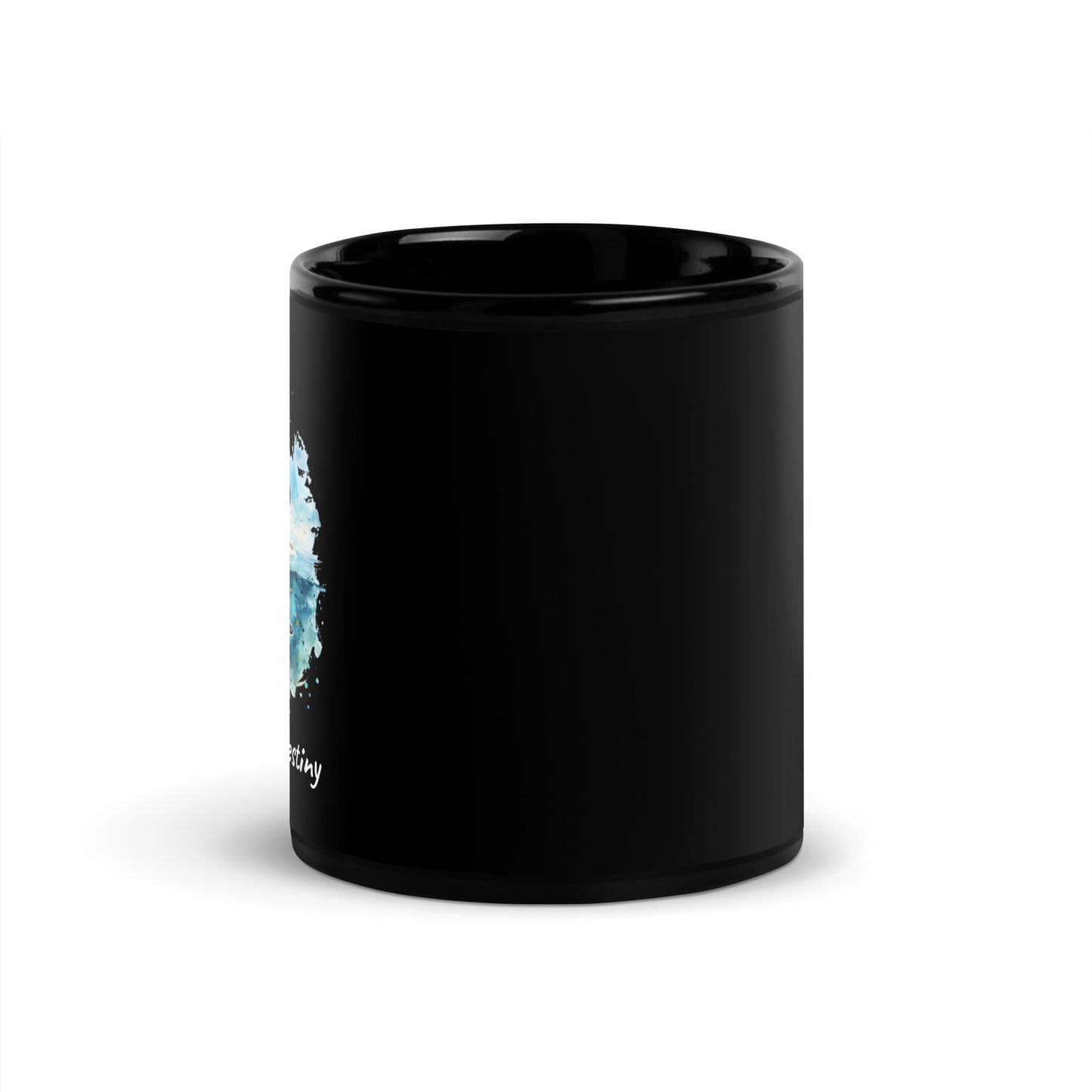 Bottled Into Destiny | Black Glossy Mug