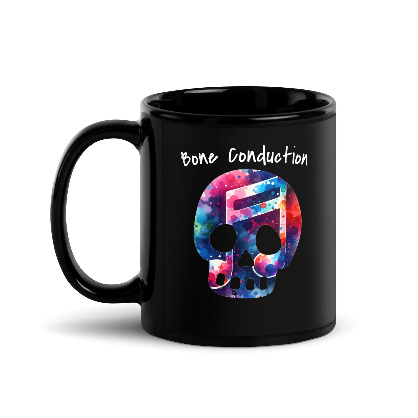 Bone Conduction 2 | Black Glossy Mug