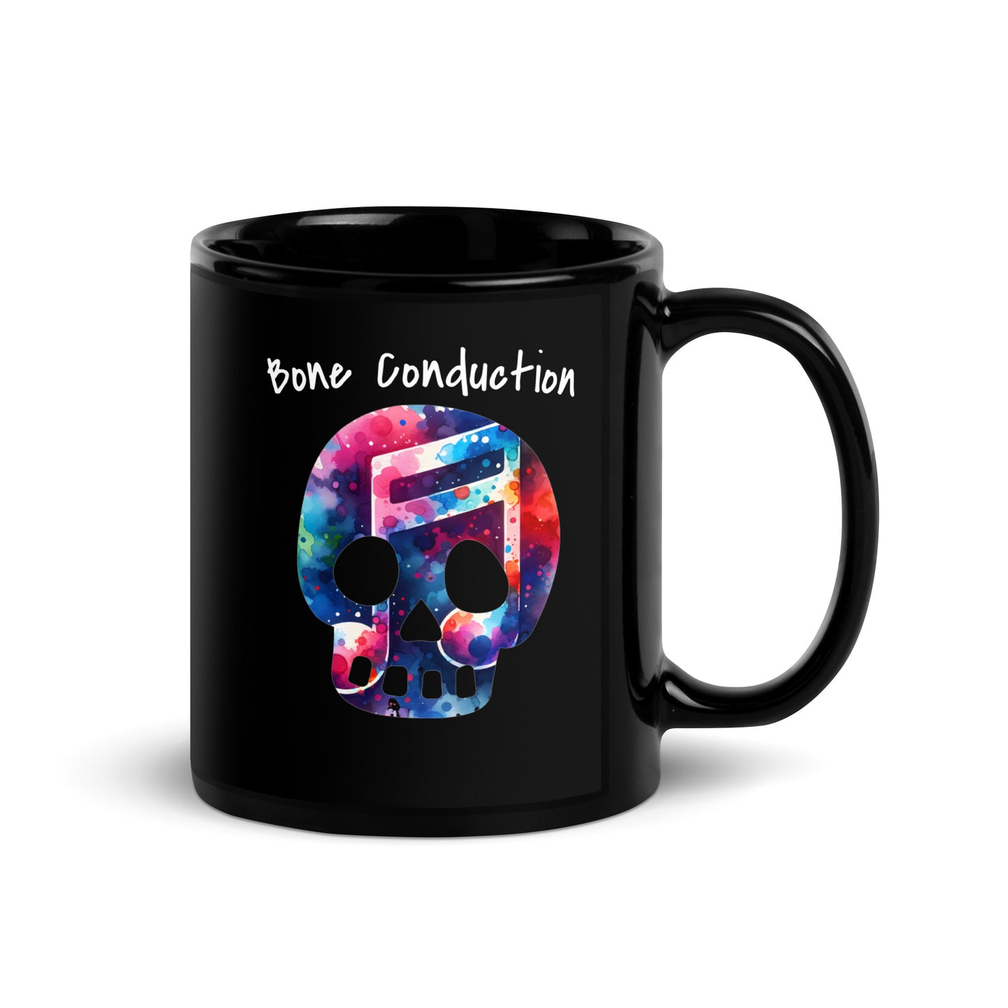 Bone Conduction 2 | Black Glossy Mug