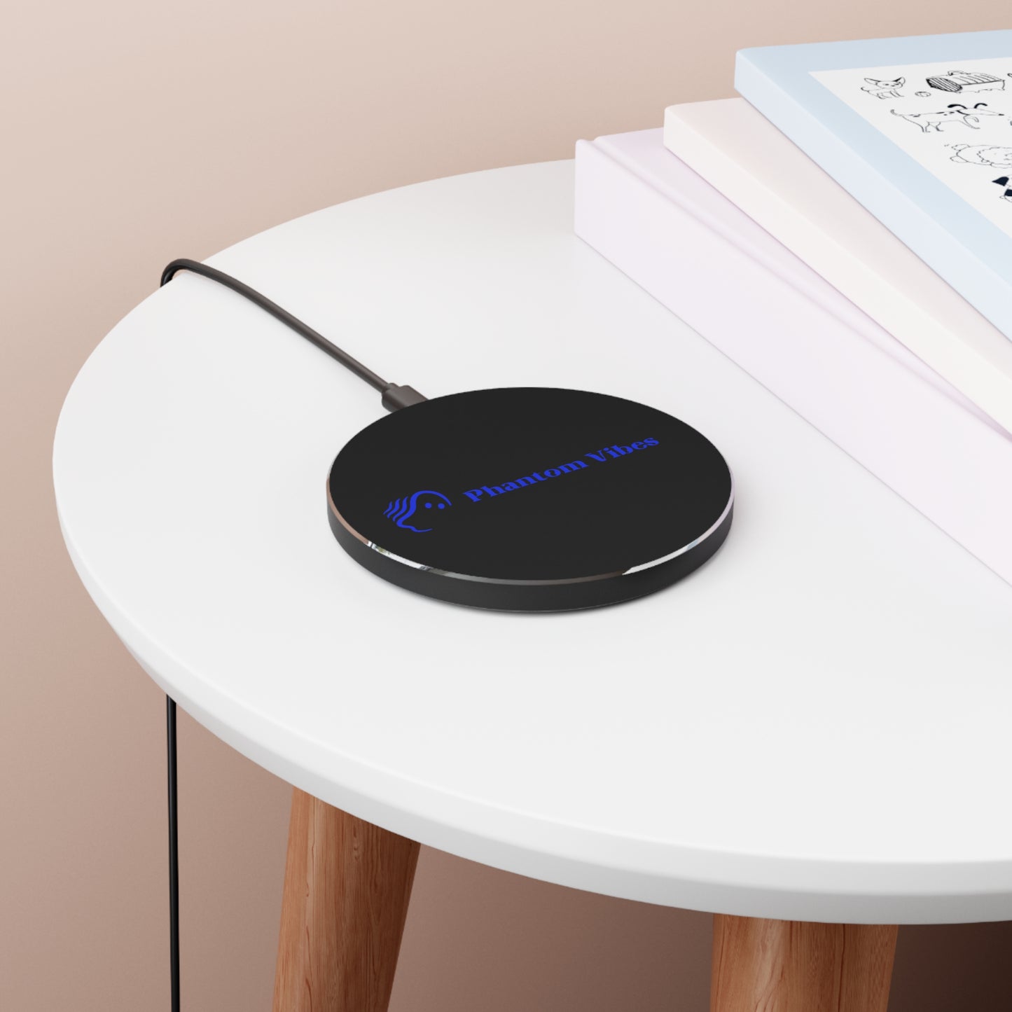 Phantom Vibes Fast Wireless Charger - Sleek Design for Tech Lovers