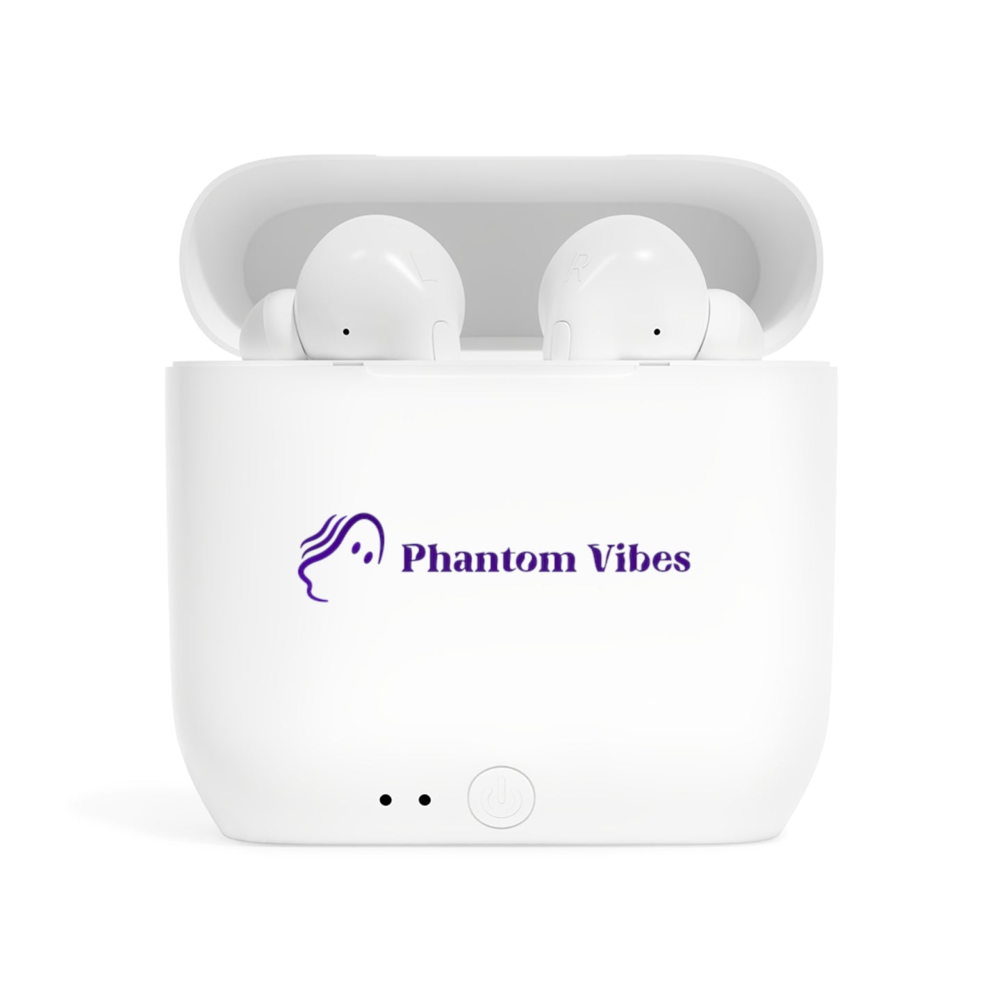 Phantom Vibes Wireless Earbuds — Compact Bluetooth Earbuds with Logo