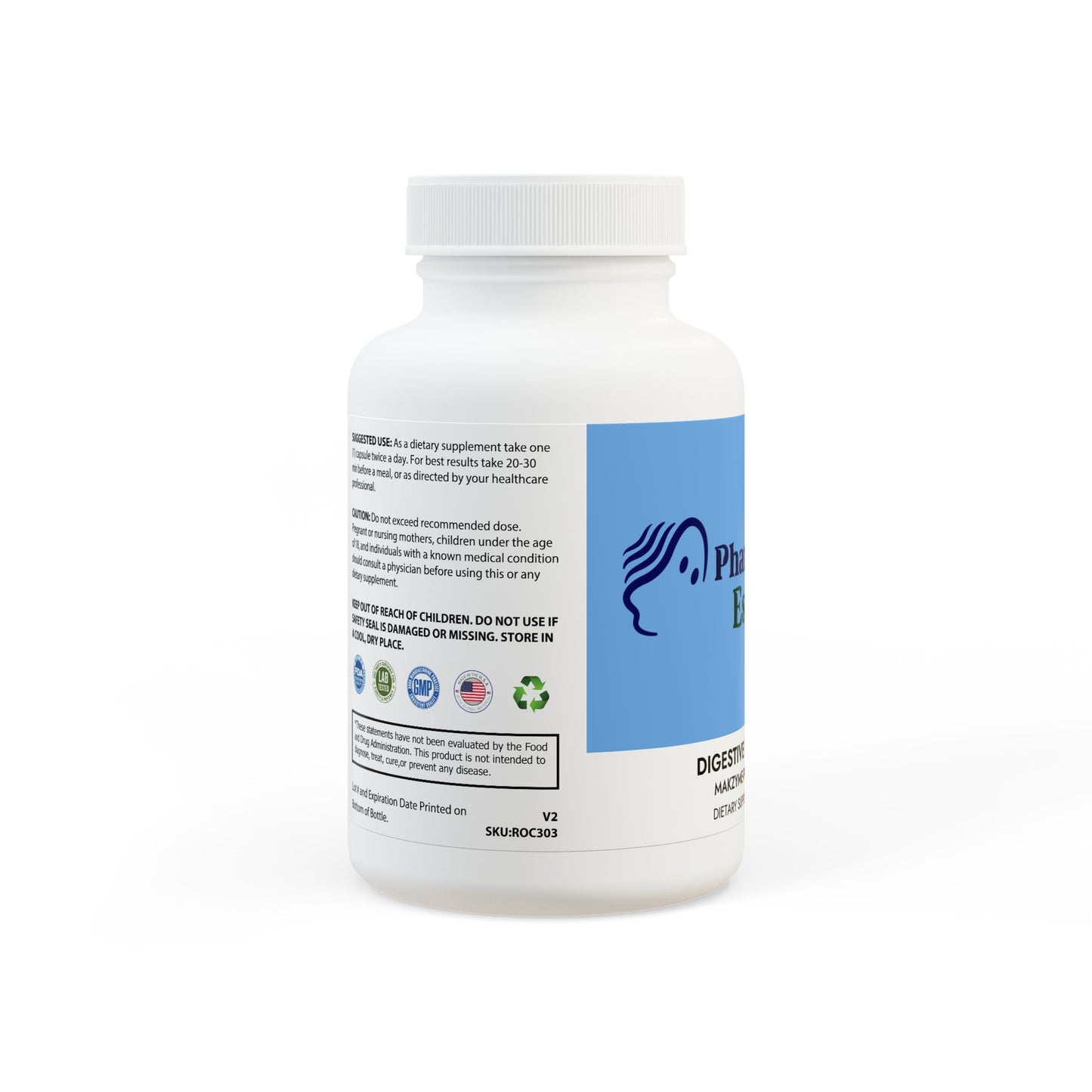 Digestive Enzyme Blend Supplement (60 Capsules) - by Phantom Vibes