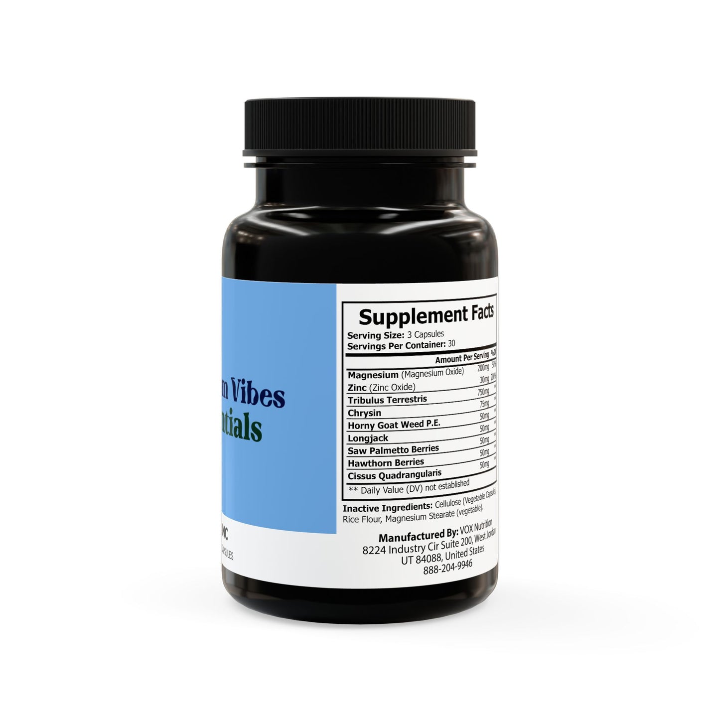 Magnesium Zinc Supplement (90 Capsules) - by Phantom Vibes