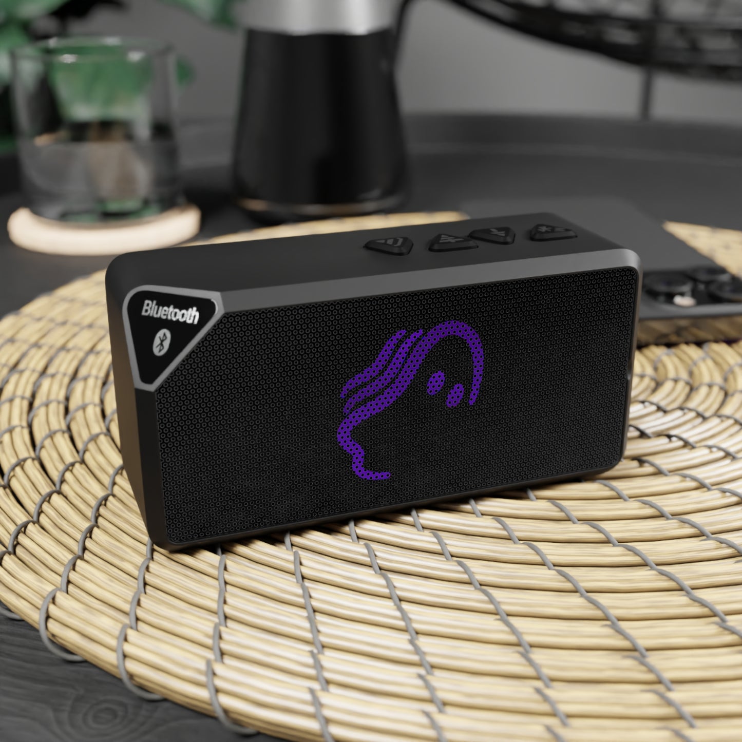 Jabba Bluetooth Speaker — Portable Wireless Speaker with Purple Wave Design