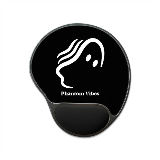 Phantom Vibes Logo Mouse Pad with Wrist Rest - Ergonomic Desk Accessory for Comfort and Style