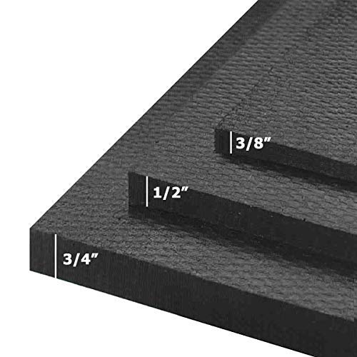 American Floor Mats - Horse/Stable Mats - Heavy Duty Stall Mats - Thick, Durable Rubber Flooring Solid Black 3/8" Thick – 4' x 6' Mat