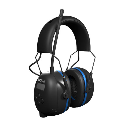 ISOtunes AIR Defender AM/FM + BT Earmuffs: Comfortable Wireless Hearing Protection with AM/FM Radio Tuner and Bluetooth with Rechargable Battery
