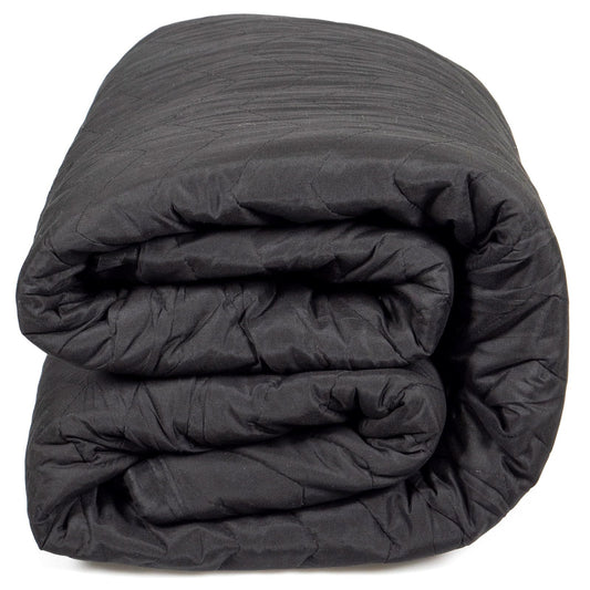 US Cargo Control 96"x80" Extra Large Sound Dampening Blanket with Grommets for Wall Hanging, Acoustic Blanket, Sound Reducing Blanket, Machine Washable, 12 Pounds, Black