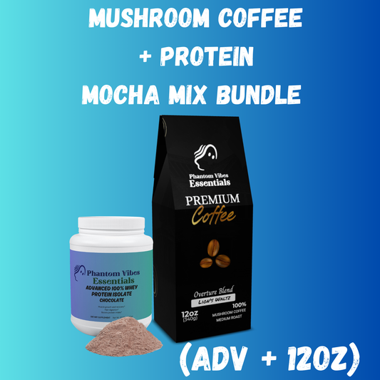 Mushroom Coffee Mocha Protein Mix Bundle (Adv + 12oz)