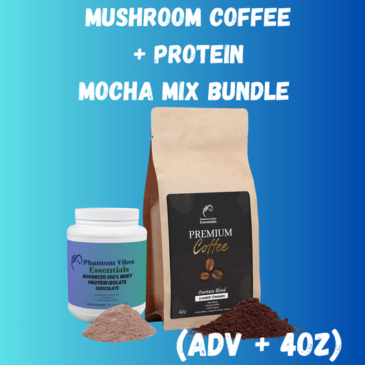 Mushroom Coffee Mocha Protein Mix Bundle (Adv + 4oz)